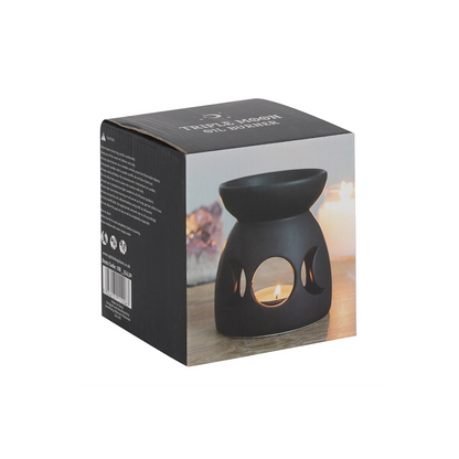 N/A Black Triple Moon Cut Out Oil Burner -