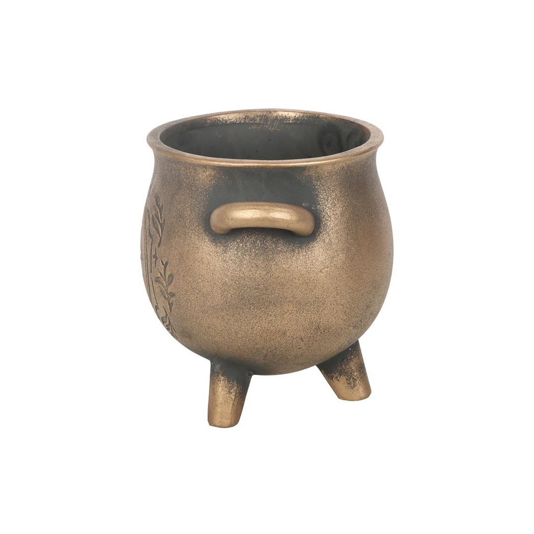 Bronze Effect Terracotta Plant Pot: Herbal Magic for Your Greenery