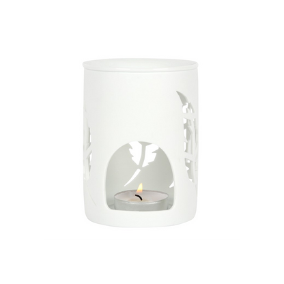 N/A White Feather Cut Out Oil Burner -