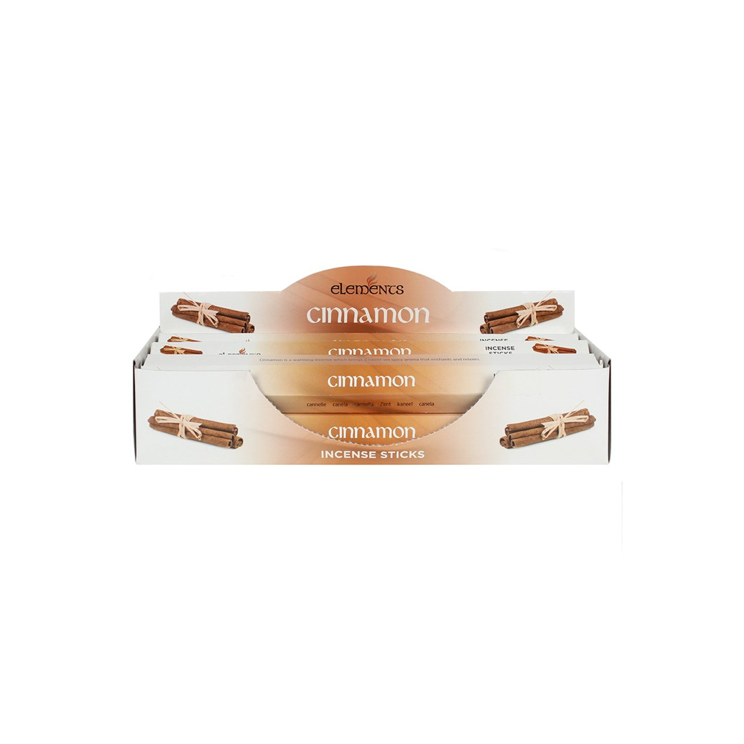 Elements Cinnamon Incense Sticks – Set of 6 Packs (120 Sticks)