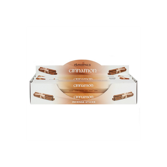 Bâtonnets d'encens à la cannelle Elements – Lot de 6 paquets (120 bâtonnets)
