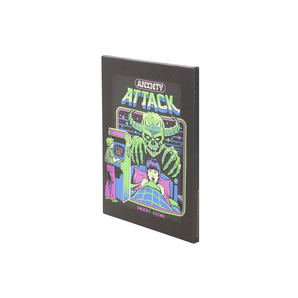 Steven Rhodes Anxiety Attack Canvas – 19 x 25 cm Retro Wall Art