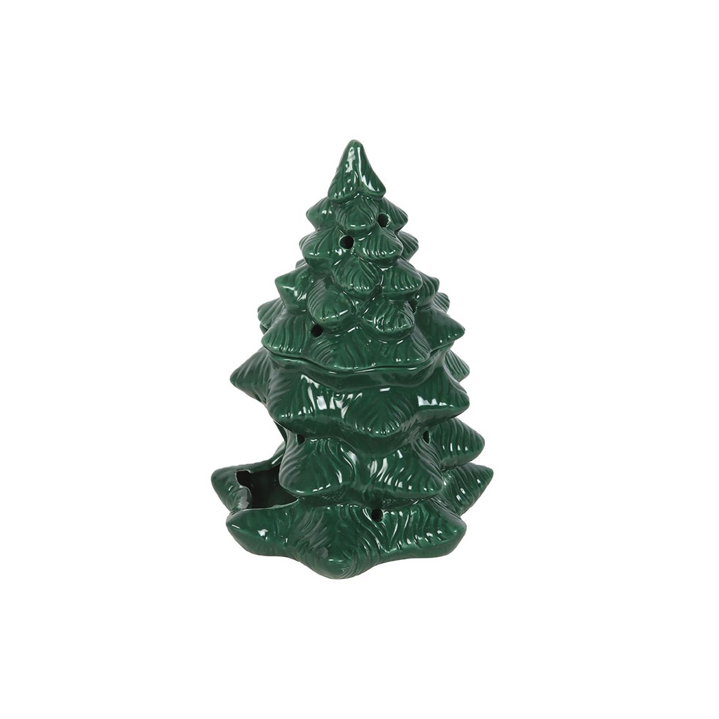 N/A Green Fir Tree Oil Burner and Wax Warmer -