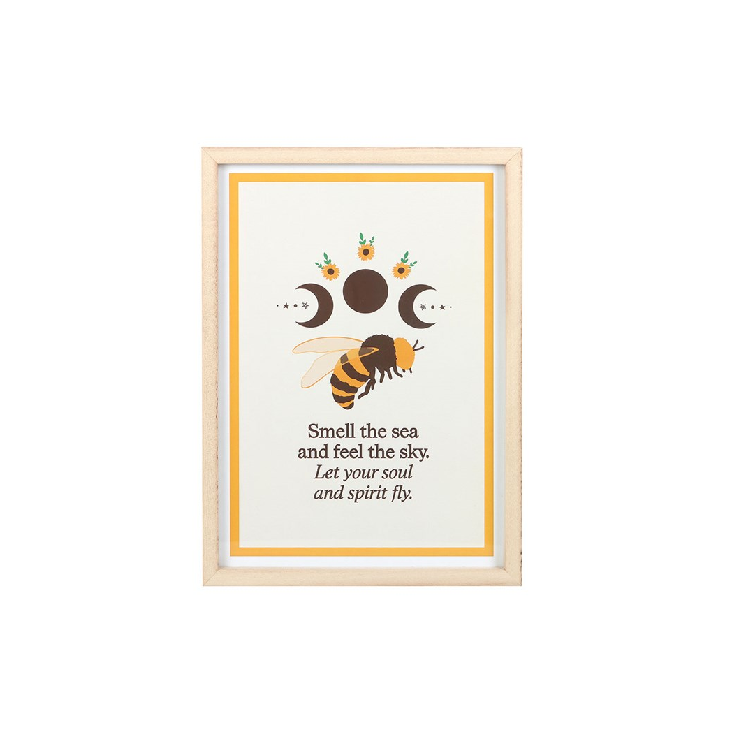 Bee Framed Wall Art Print – Summer Solstice Design
