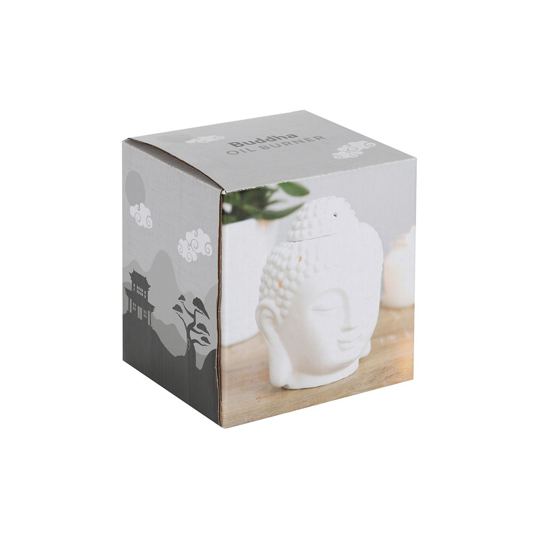 N/A White Buddha Head Oil Burner -
