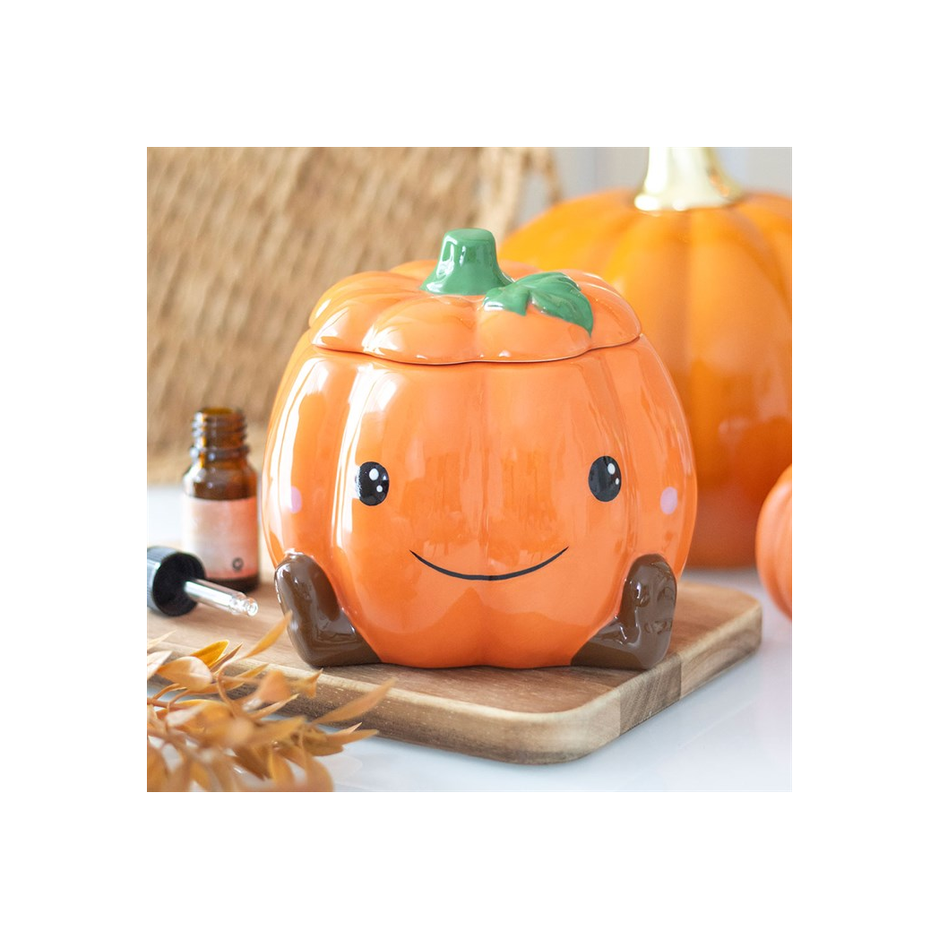 N/A Cute Smiling Pumpkin Oil Burner and Wax Warmer -