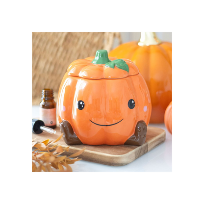 N/A Cute Smiling Pumpkin Oil Burner and Wax Warmer -