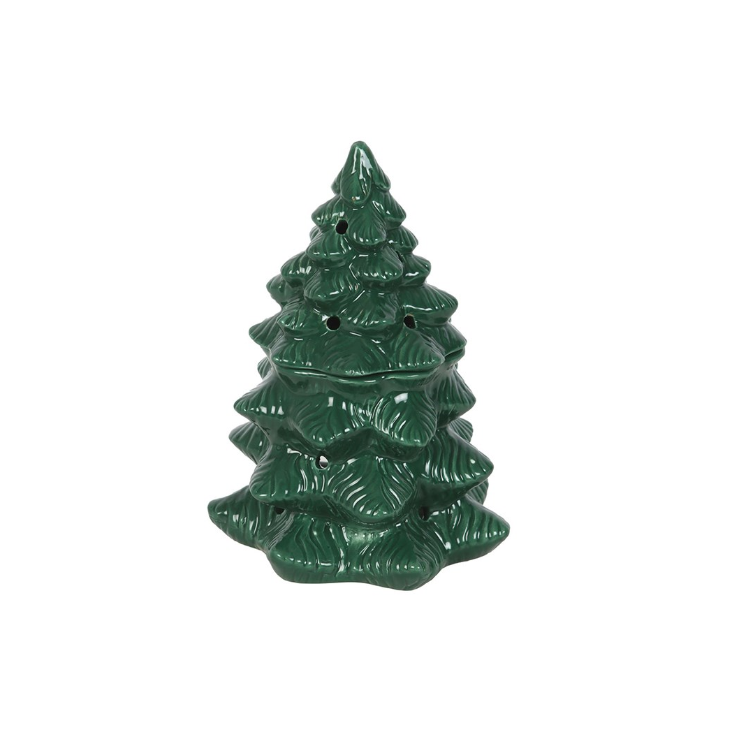 N/A Green Fir Tree Oil Burner and Wax Warmer -