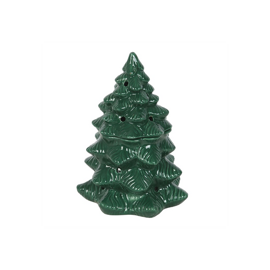 N/A Green Fir Tree Oil Burner and Wax Warmer -