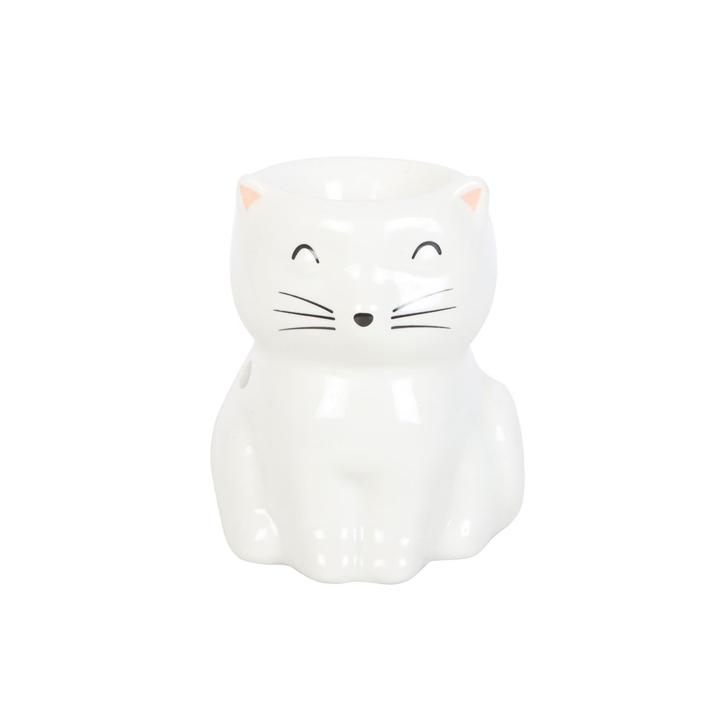 N/A White Happy Cat Oil Burner -