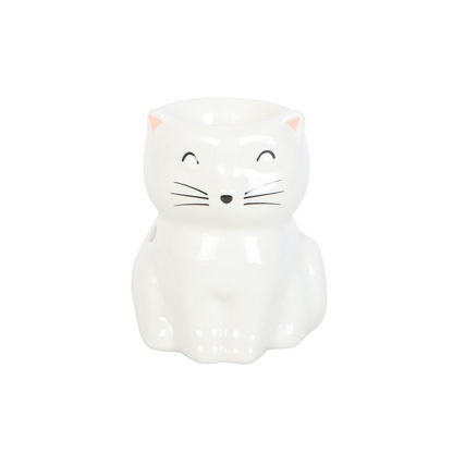 N/A White Happy Cat Oil Burner -