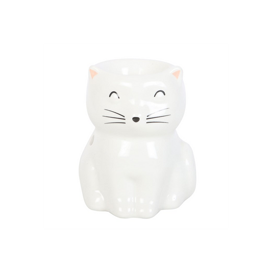 N/A White Happy Cat Oil Burner -