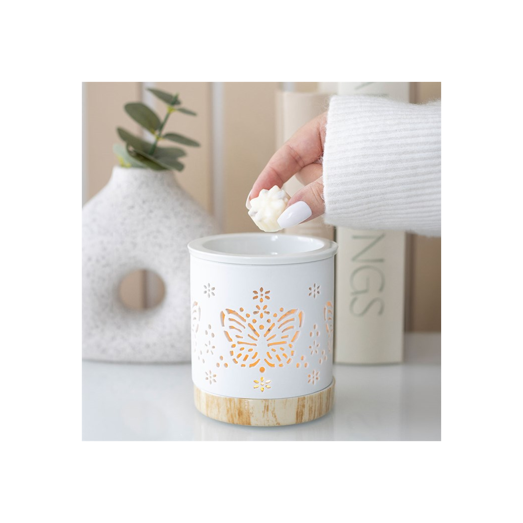N/A Matte Ceramic Butterfly Oil Burner -