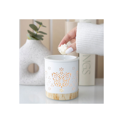 N/A Matte Ceramic Butterfly Oil Burner -