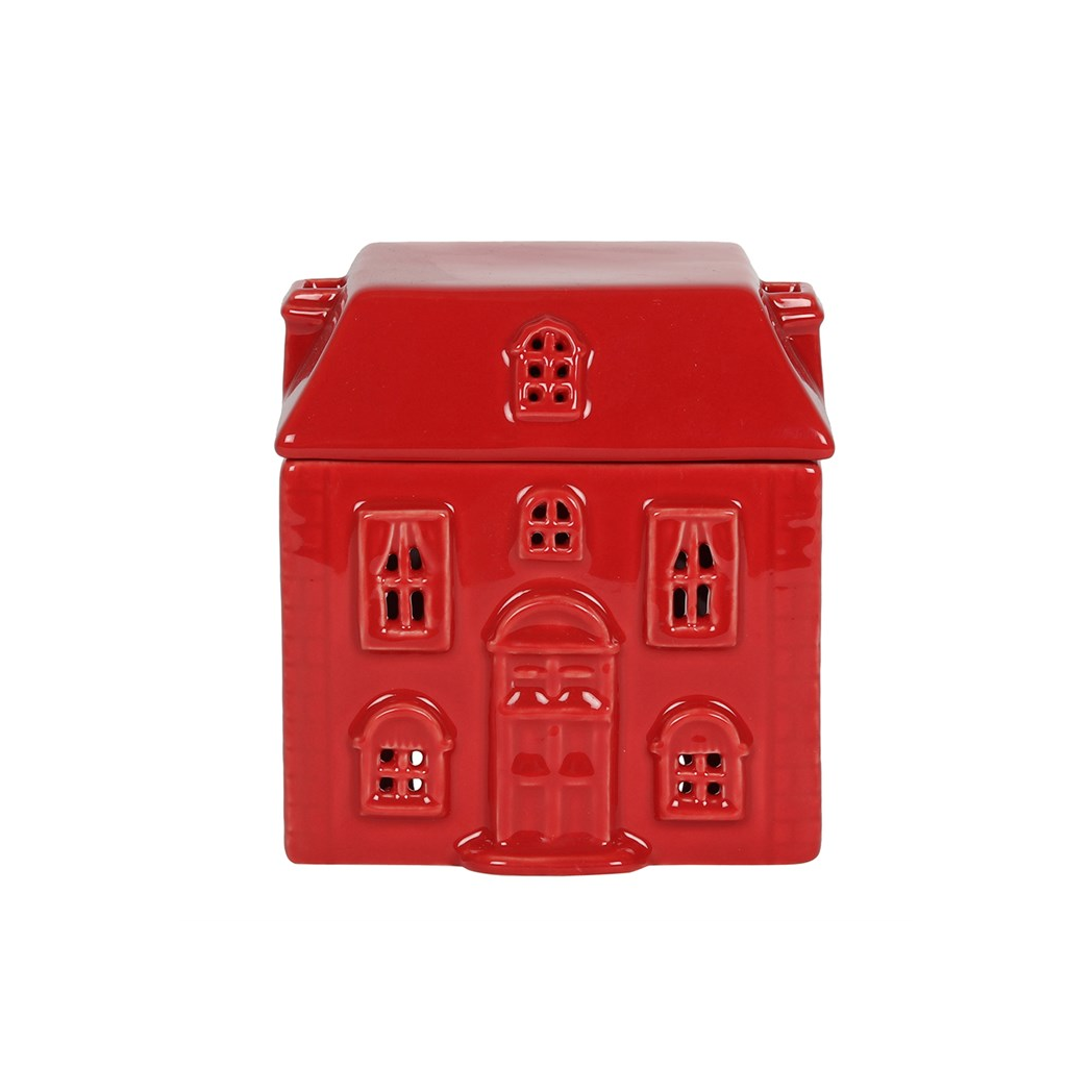N/A Red Ceramic House Oil Burner -