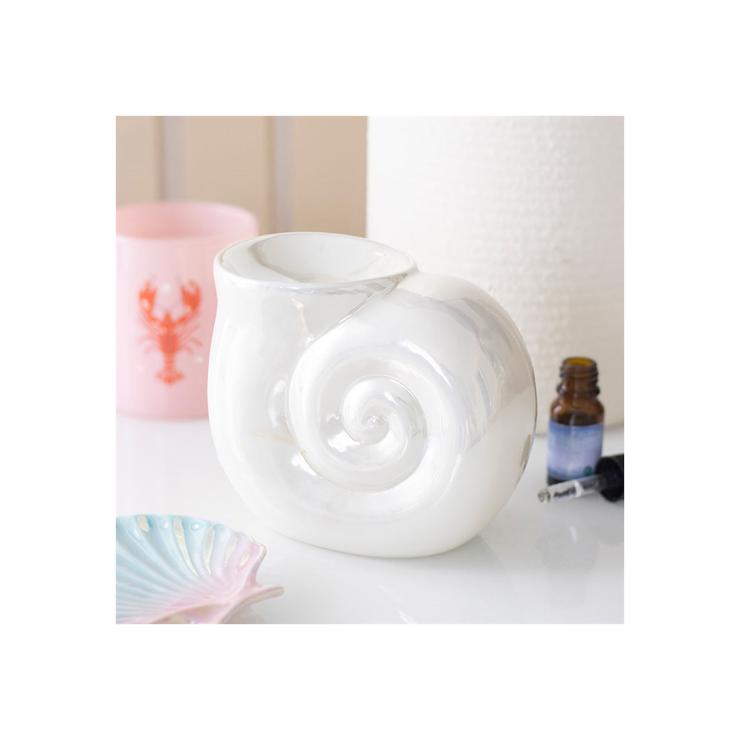 N/A Pearlescent Spiral Shell Oil Burner -