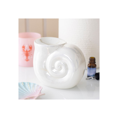 N/A Pearlescent Spiral Shell Oil Burner -