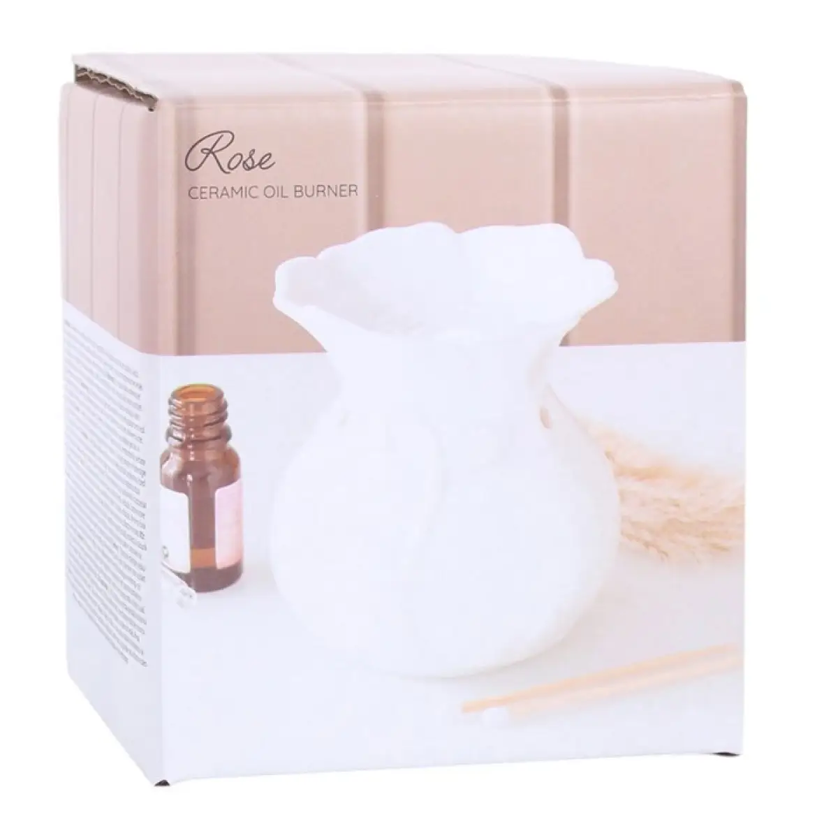 N/A White Rose Oil Burner and Wax Warmer -