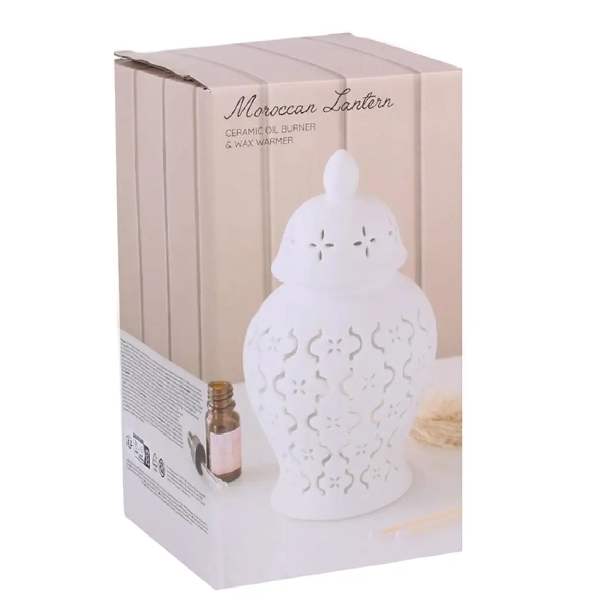 N/A Moroccan Lantern Cut Out Oil Burner and Wax Warmer -