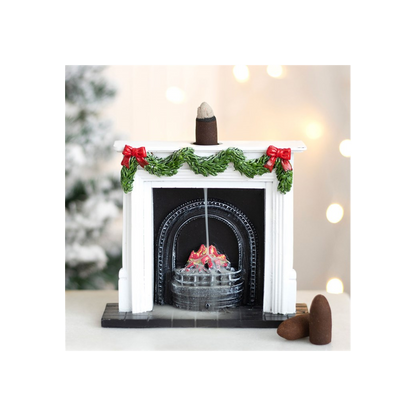 N/A Christmas Fireplace Backflow Incense Burner -