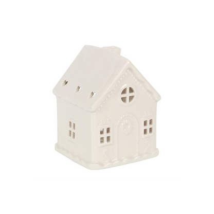N/A White Gingerbread House Tealight Holder -