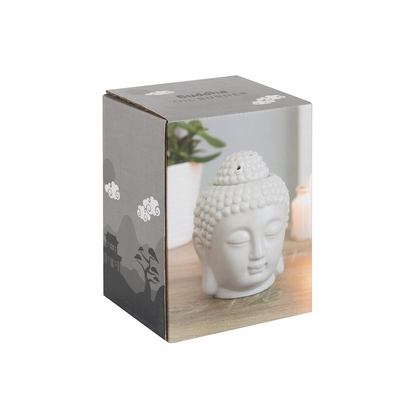 N/A Small Grey Buddha Head Oil Burner -