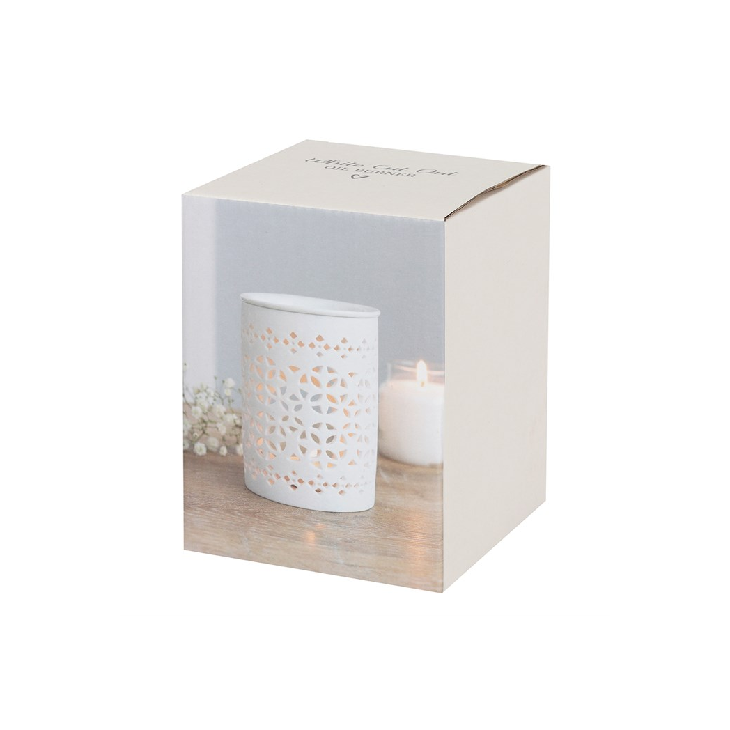 N/A White Matte Cut Out Oil Burner -