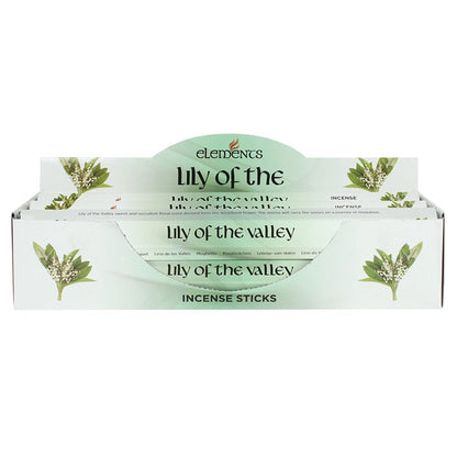 Elements Lily of the Valley Incense Sticks – Set of 6 Packs (120 Sticks)