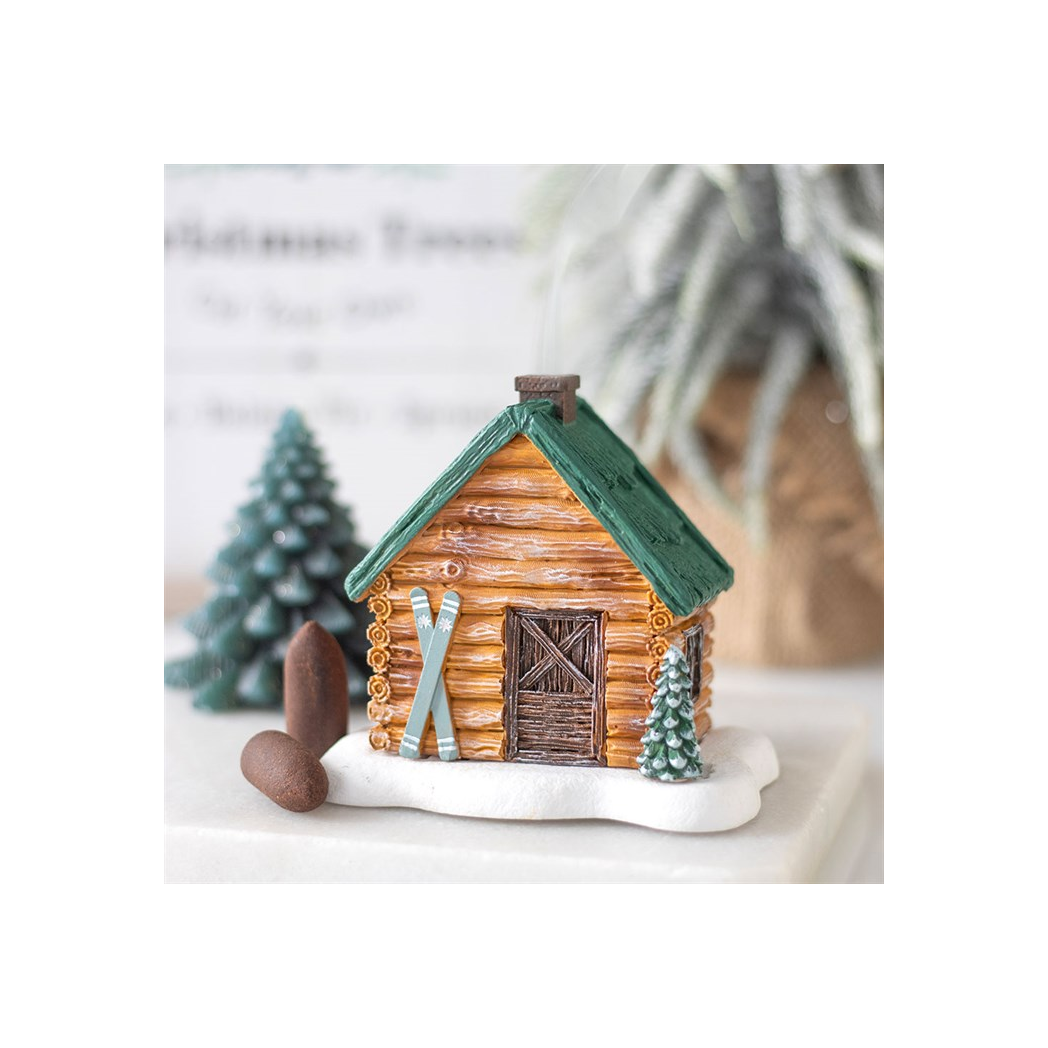 N/A Cabin Ski Chalet Incense Cone Holder -