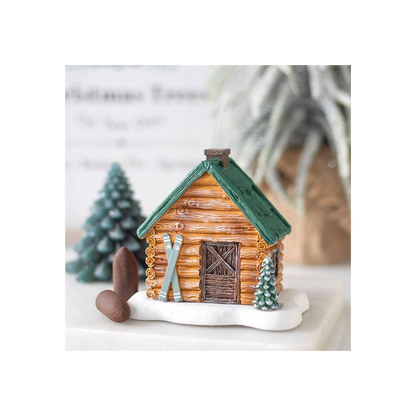 N/A Cabin Ski Chalet Incense Cone Holder -
