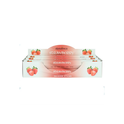 Elements Strawberry Incense Sticks – Set of 6 Packs (120 Sticks)