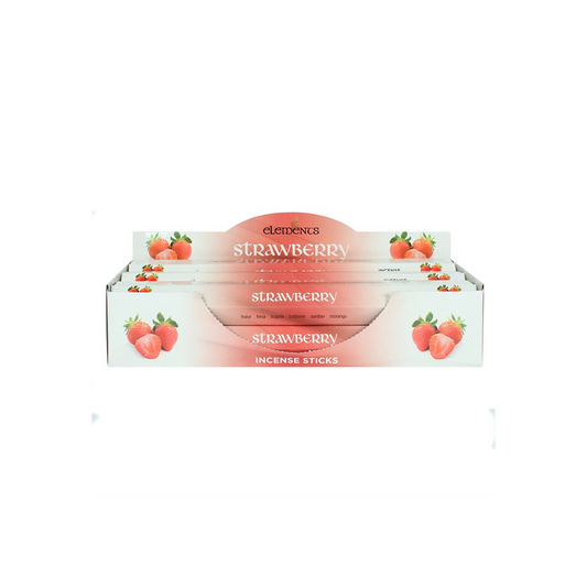 Bâtonnets d'encens Fraise Elements – Lot de 6 paquets (120 bâtonnets)