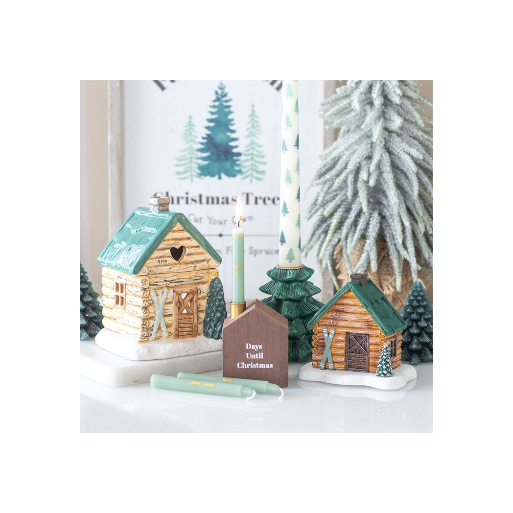 N/A Cabin Ski Chalet Incense Cone Holder -