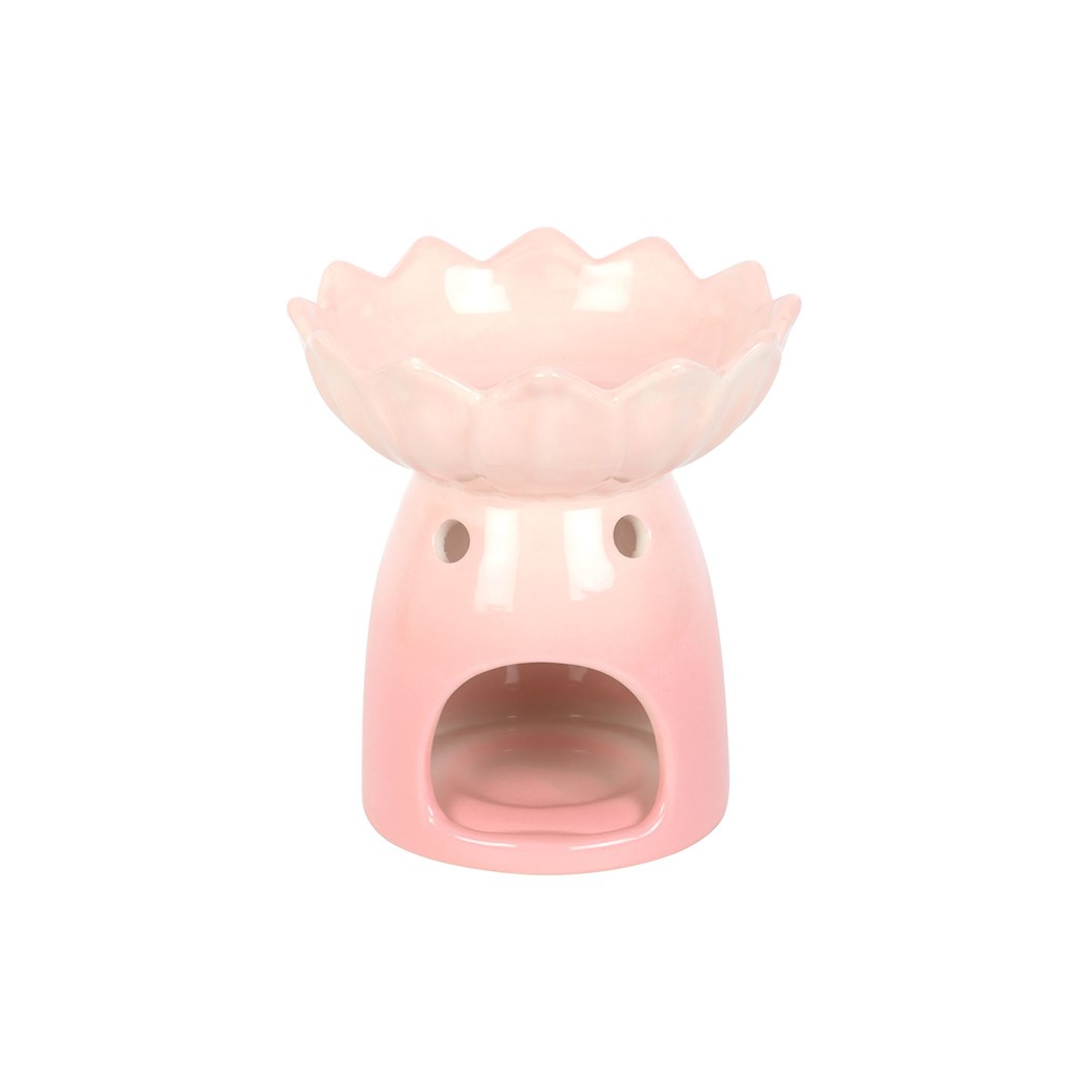 N/A Pink Water Lily Oil Burner and Wax Warmer -