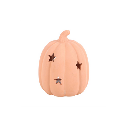 N/A 9cm Terracotta Pumpkin Tealight Holder -