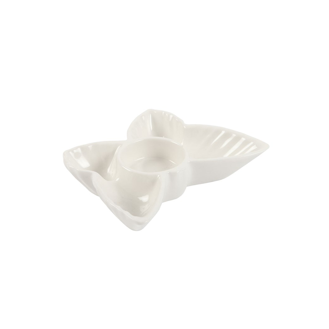 N/A White Butterfly Tealight Candle Holder -