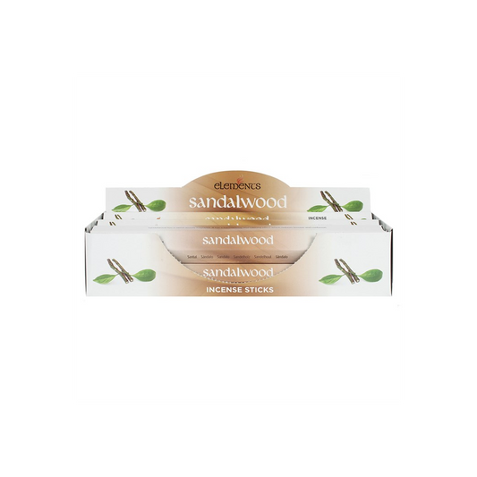 Bâtonnets d'encens Bois de Santal Éléments – Lot de 6 paquets (120 bâtonnets)