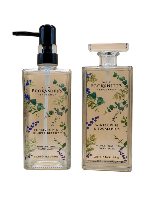 Bundle Pecksniff’s Eucalyptus & Juniper Berries Hand Wash & Winter Pine & Eucalyptus Bath Soak