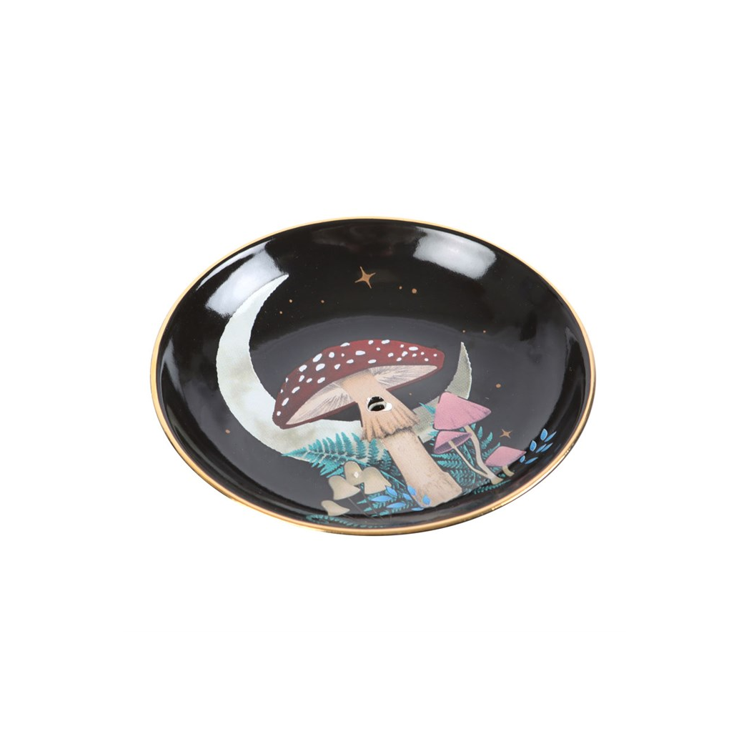 N/A Forest Mushroom Ceramic Incense Plate -
