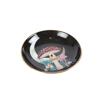N/A Forest Mushroom Ceramic Incense Plate -