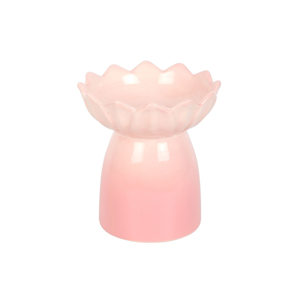 N/A Pink Water Lily Oil Burner and Wax Warmer -
