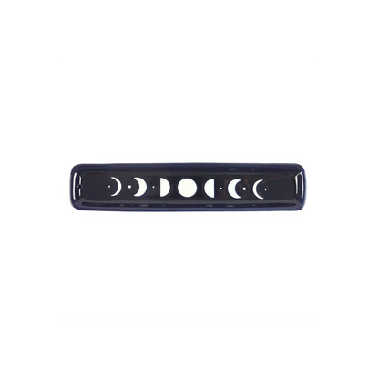 N/A Blue Moon Phase Ceramic Incense Ash Catcher -