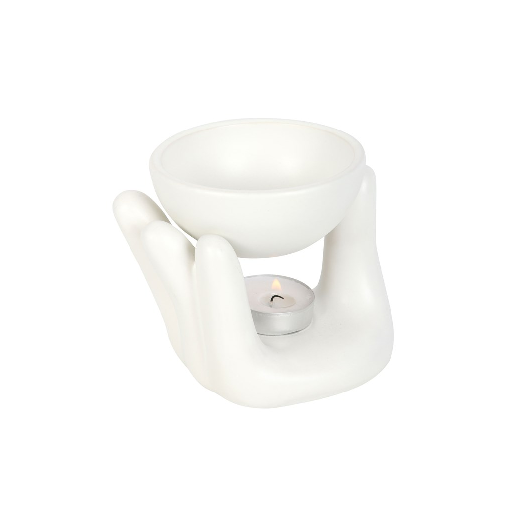 N/A White Hand Ceramic Oil Burner -