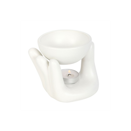 N/A White Hand Ceramic Oil Burner -