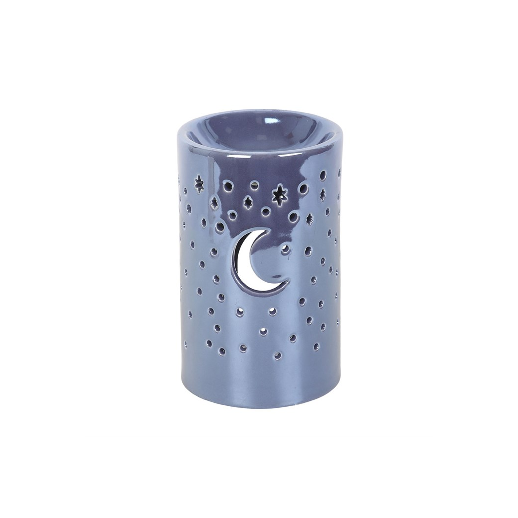 N/A Iridescent Purple Moon Pillar Oil Burner -