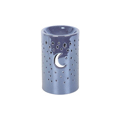 N/A Iridescent Purple Moon Pillar Oil Burner -