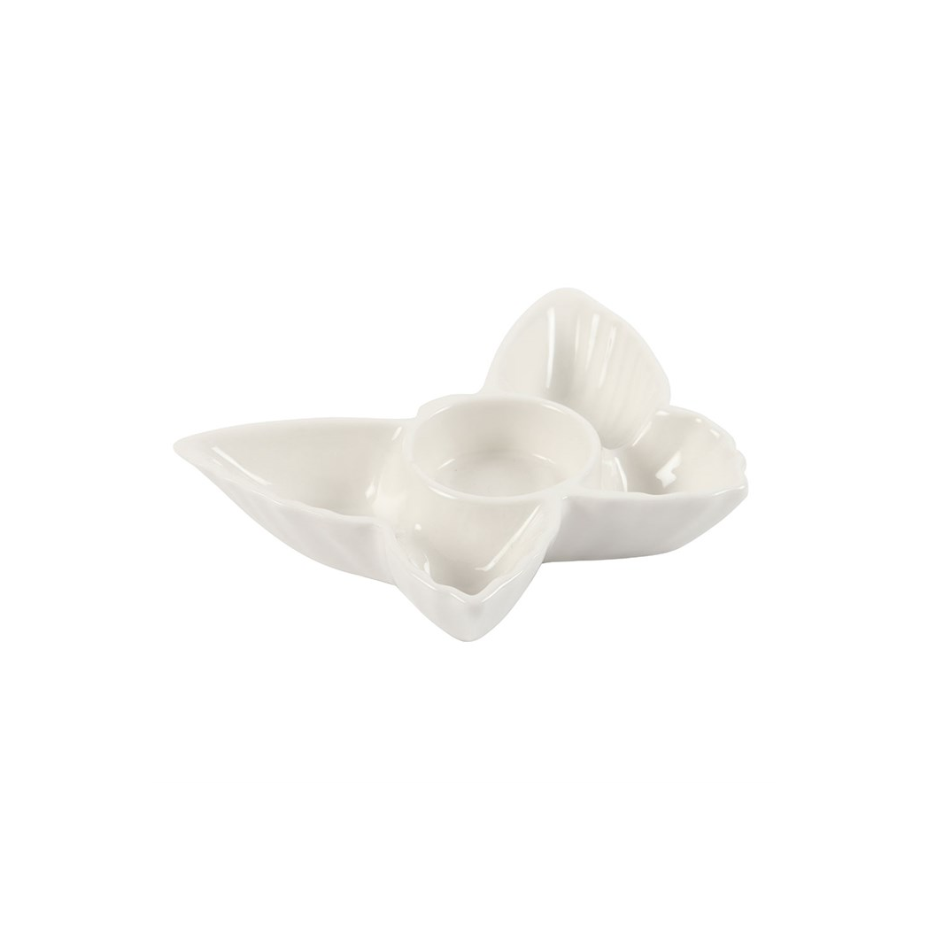 N/A White Butterfly Tealight Candle Holder -