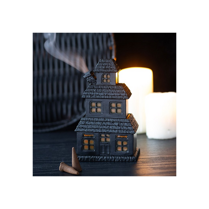 N/A Black Haunted House Incense Cone Holder -