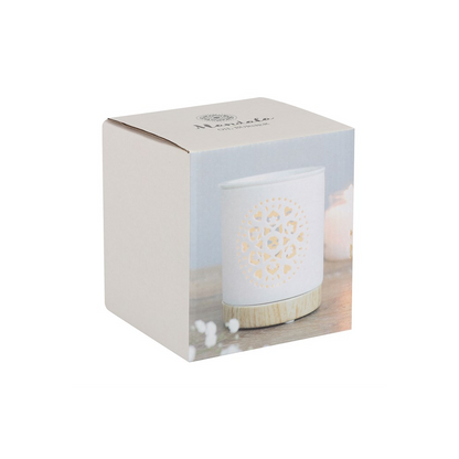 N/A White Mandala Cut Out Oil Burner -