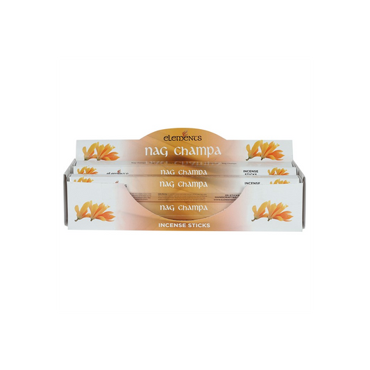Bâtonnets d'Encens Nag Champa Elements – Lot de 6 Paquets (120 Bâtonnets)